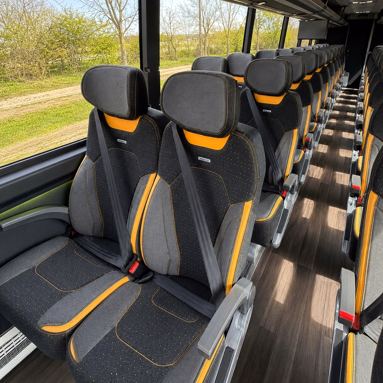 kennewick charter bus rental interior